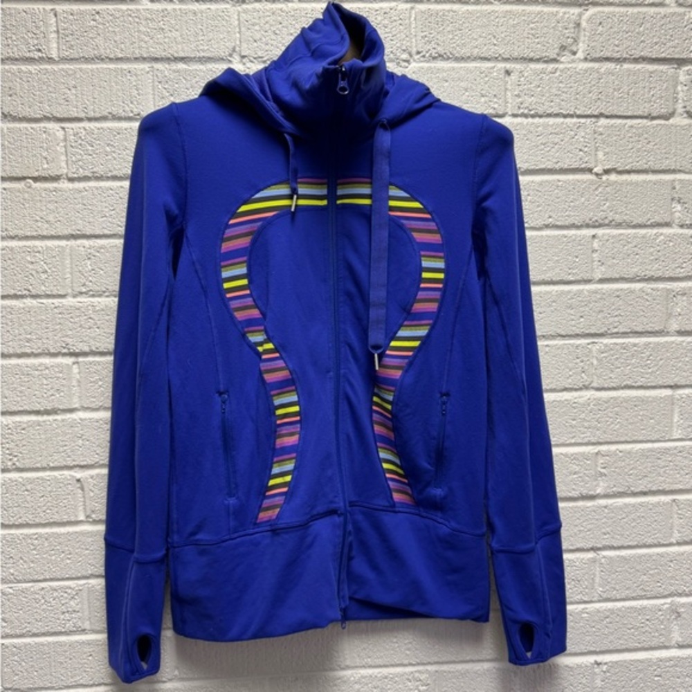 Lululemon Blue Bomber Jacket with Signature Design